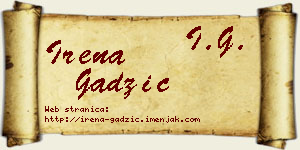 Irena Gadžić vizit kartica